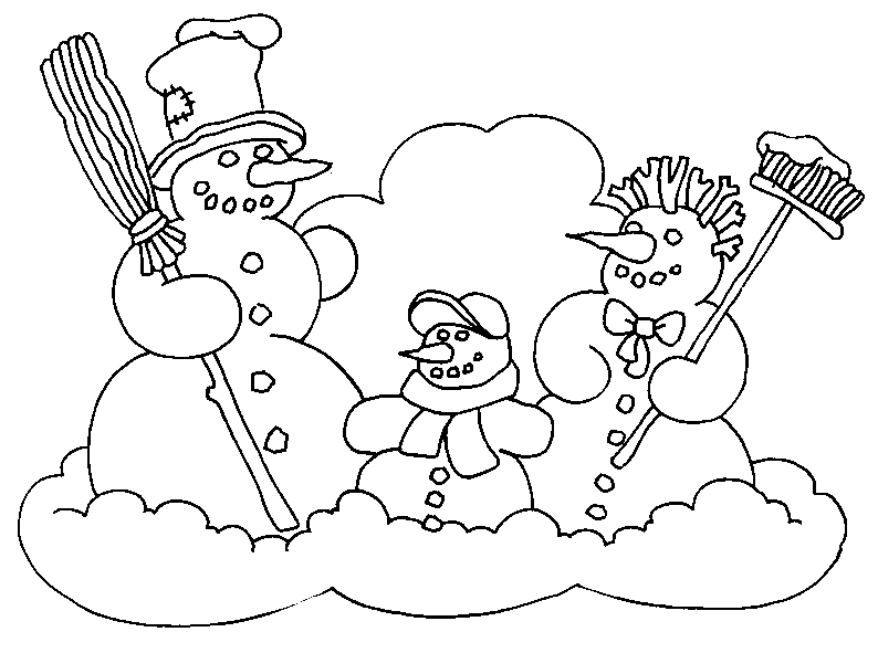 Bałwany kolorowanki